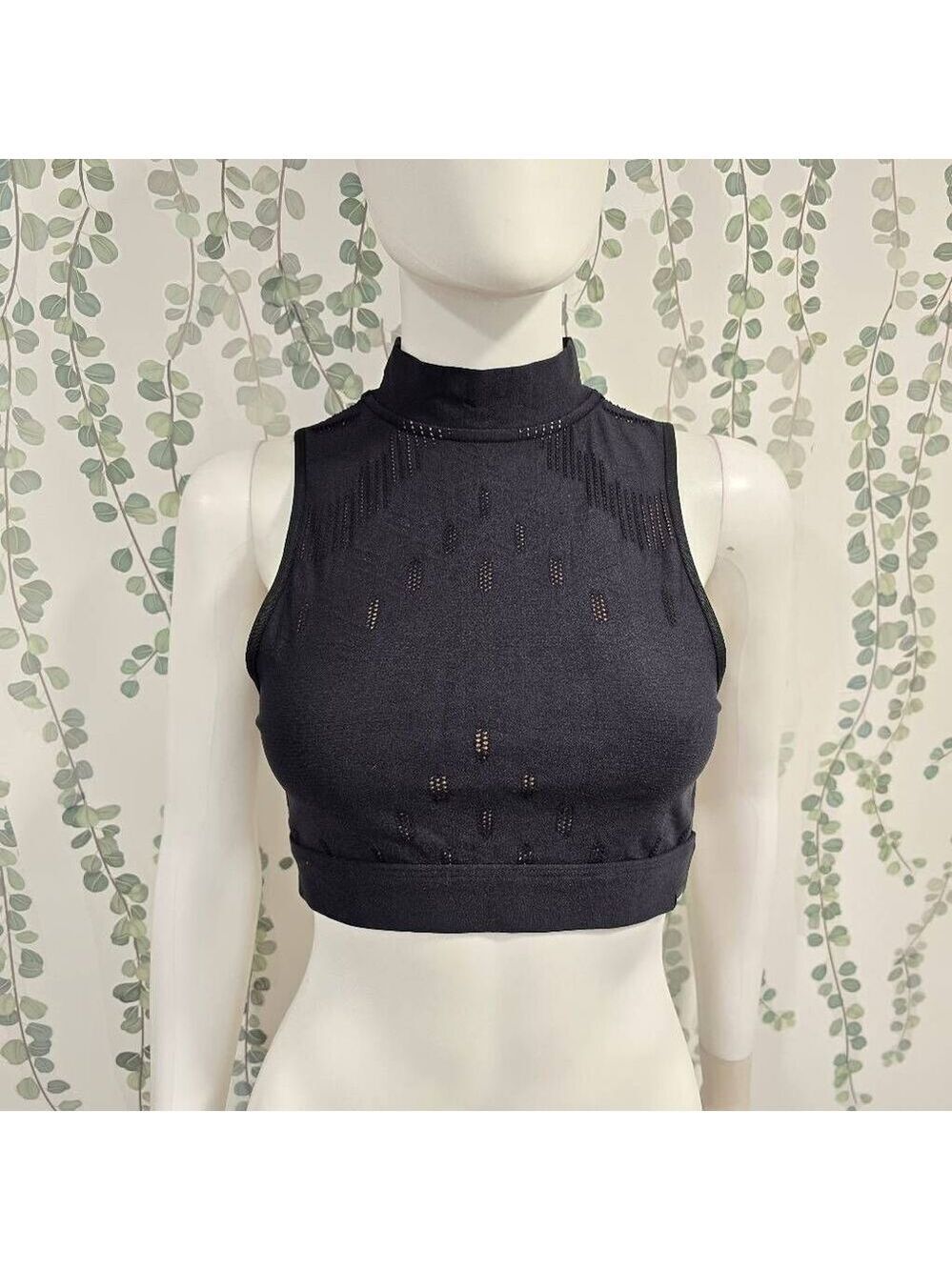 Koral UNAMI MAURI N MOCK NECK CROP TOP Sz S - Picture 3 of 9